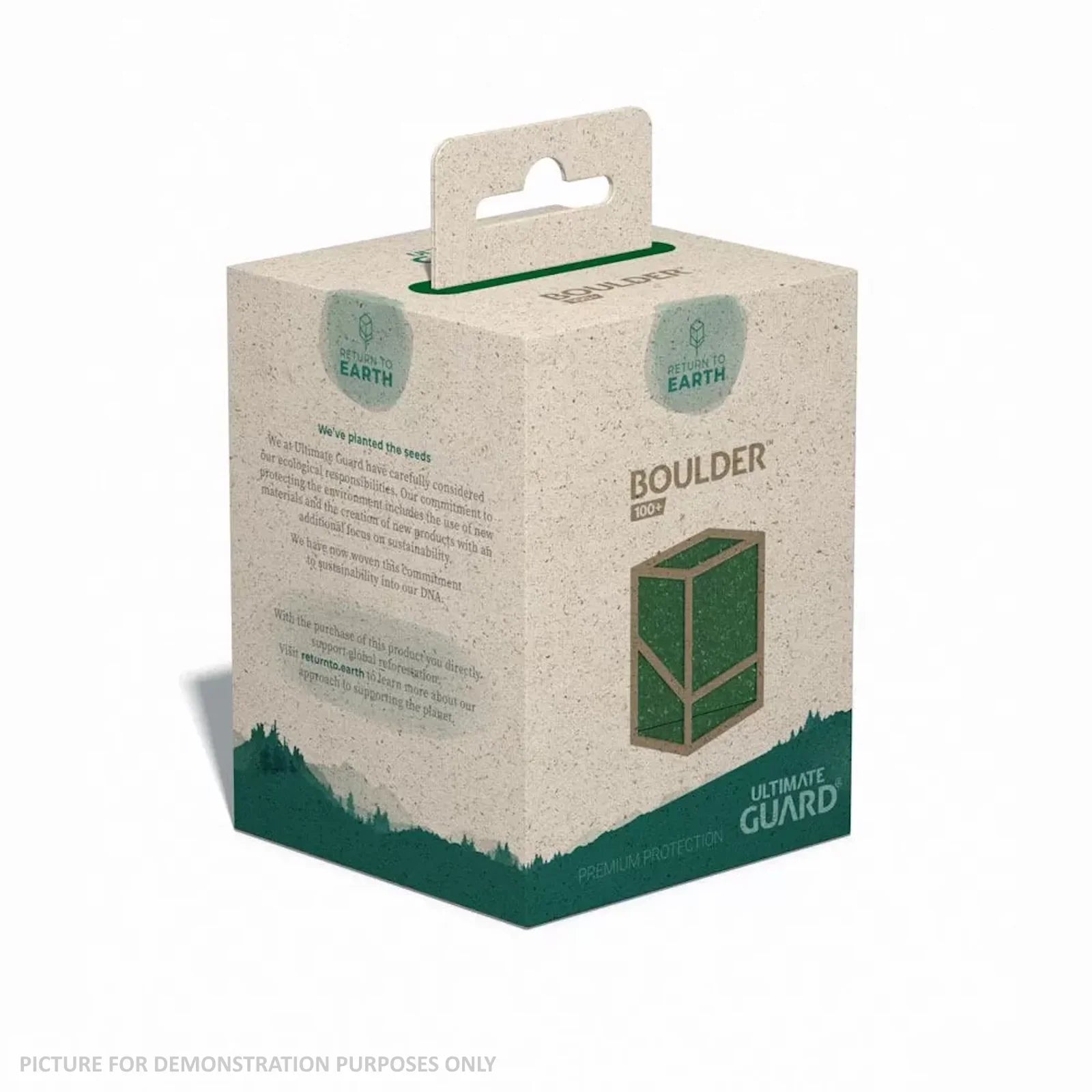 Ultimate Guard Return to Earth Boulder 100+ Deck Box - GREEN